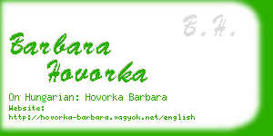 barbara hovorka business card